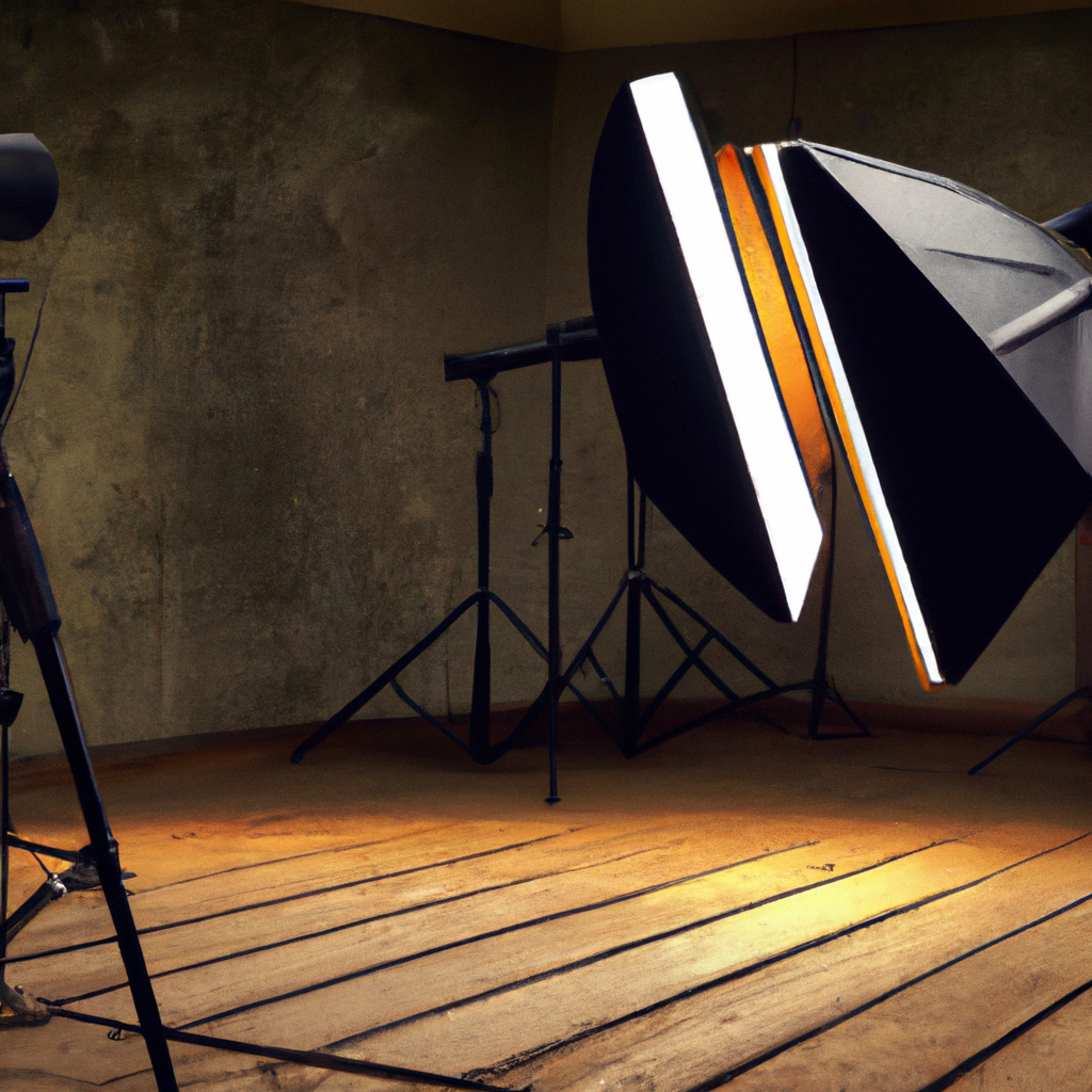 따뜻한 햇살과 소프트박스가 비치는 선라이트 스튜디오 인테리어 전경