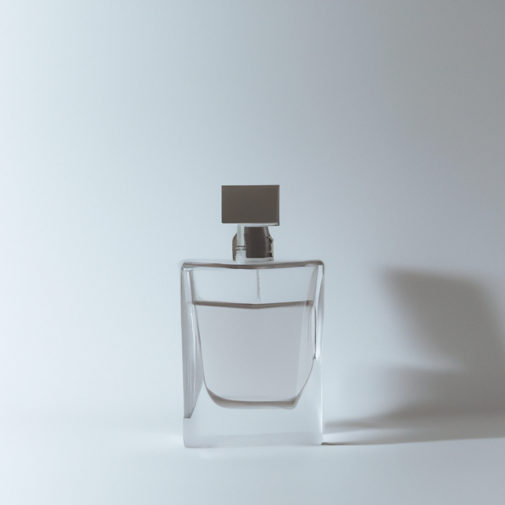 미니멀 제품 촬영: 유리 향수병, 하이라이트와 섀도우의 균형